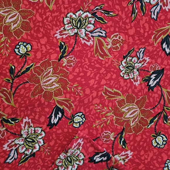 Philosophy Womens Floral Red Top 2X - Picture 3 of 5